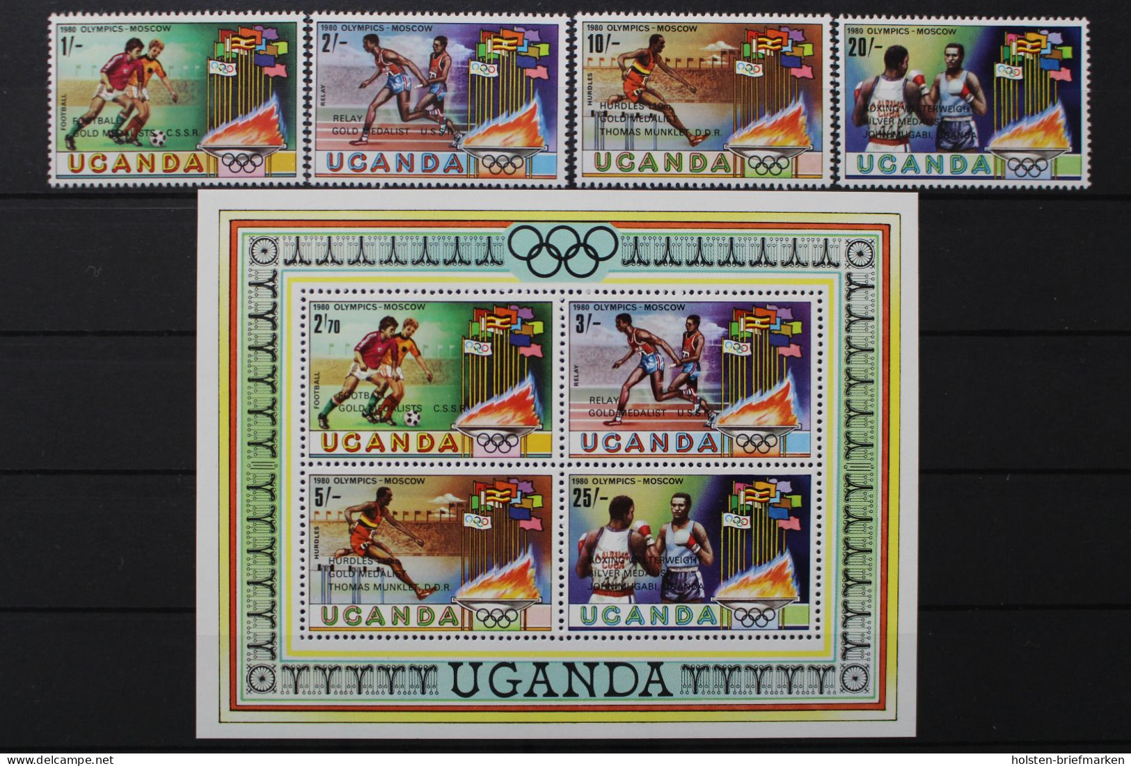 Uganda, MiNr. 286-289, Block 25, Postfrisch - Uganda (1962-...)