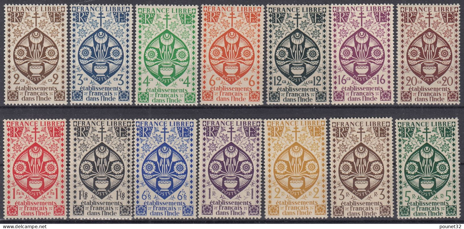 TIMBRE INDE SERIE COMPLETE N° 217/230 NEUFS * GOMME LEGERE TRACE DE CHARNIERE - Nuevos