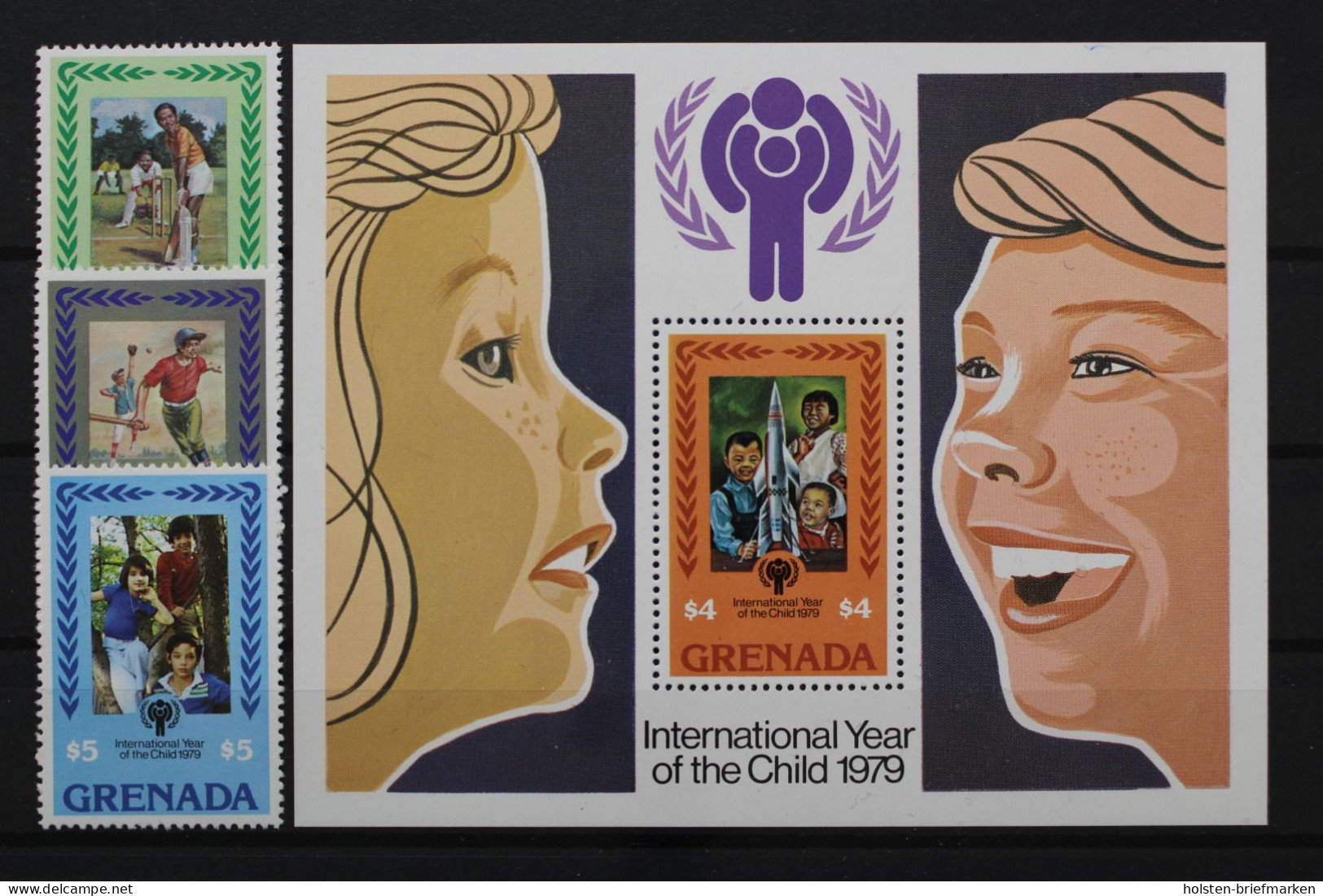 Grenada, MiNr. 963-965, Block 82, Postfrisch - Grenada (1974-...)