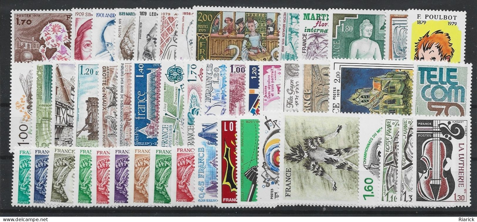 FRANCE ANNEE COMPLETE 1979  MNH Neufs** - - 1970-1979