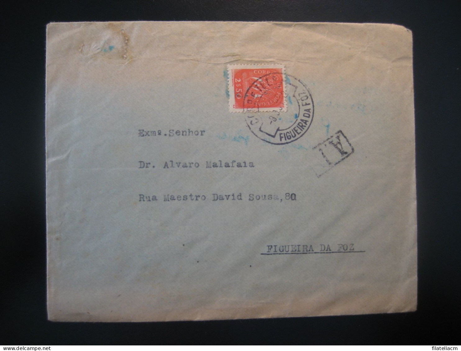 FIGUEIRA DA FOZ 1952 A.D. Cancel Cover PORTUGAL - Lettres & Documents