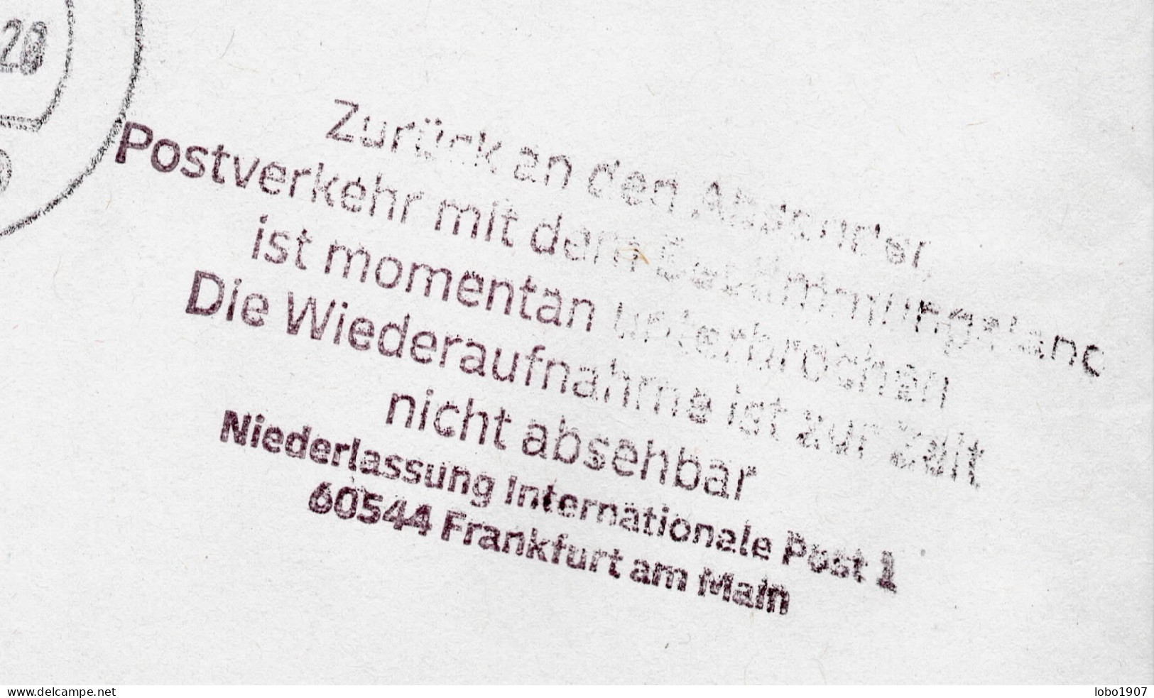 Corona Covid 19 Postal Service Interruption "Zurück An Den Absender.. " IRC Reply Coupon Paid Cover To GEORGETOWN GUYANA - Guyane (1966-...)