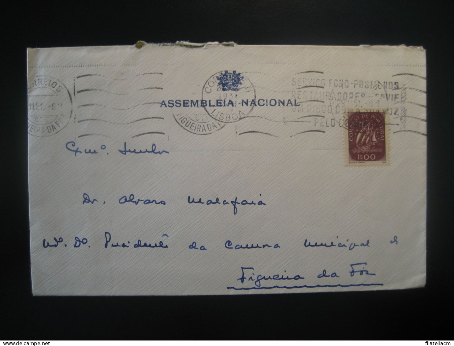 LISBOA 1951 To Figueira Da Foz Cancel Cover PORTUGAL - Brieven En Documenten