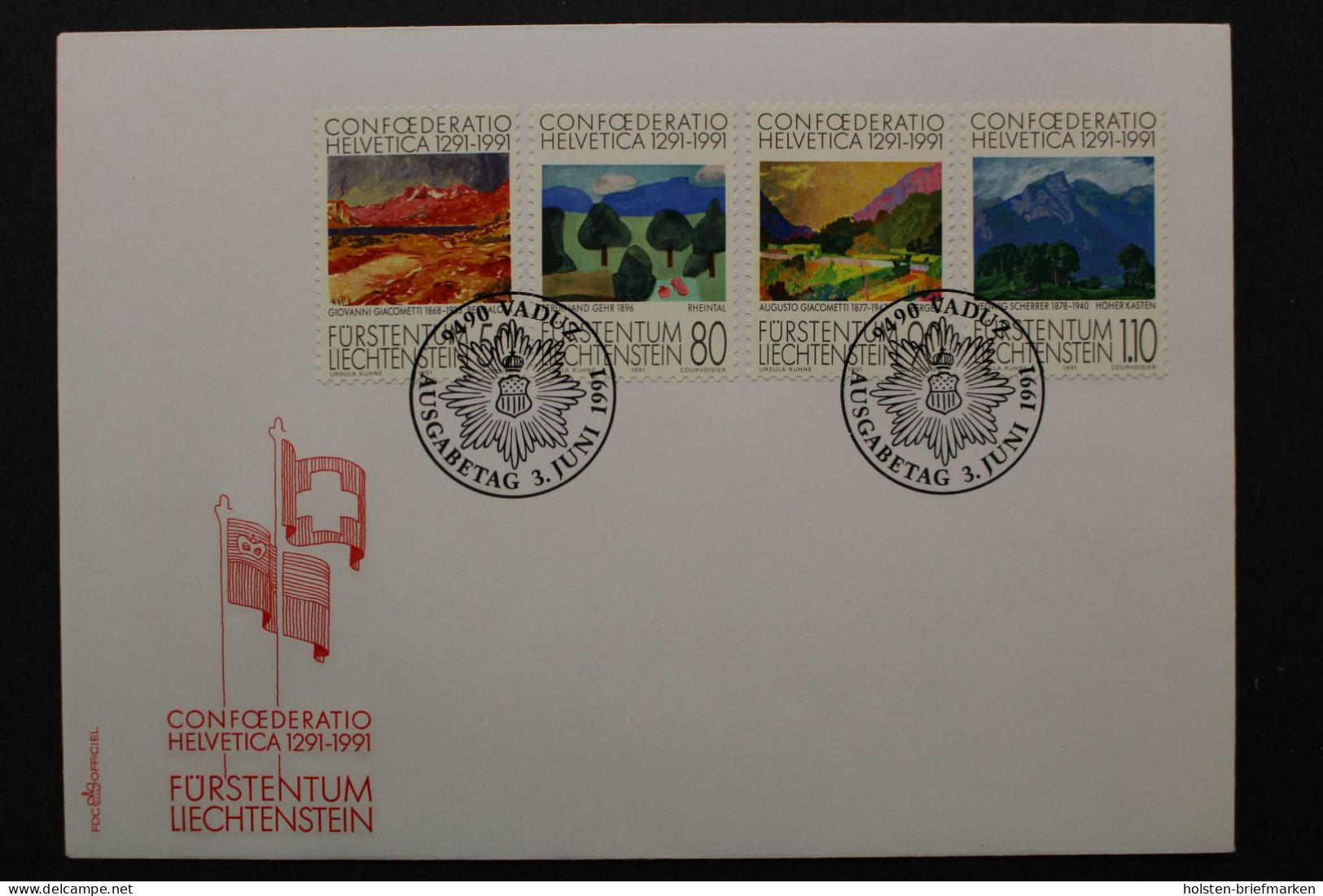 Liechtenstein, MiNr. 1016-1019, FDC - FDC