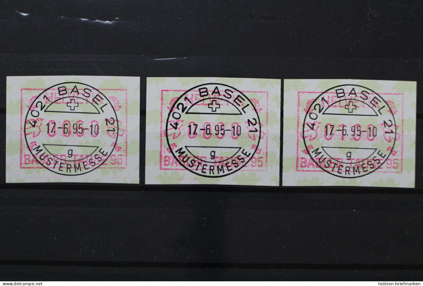 Schweiz Automaten, MiNr. 6 (60+80+100), Gestempelt - Automatic Stamps