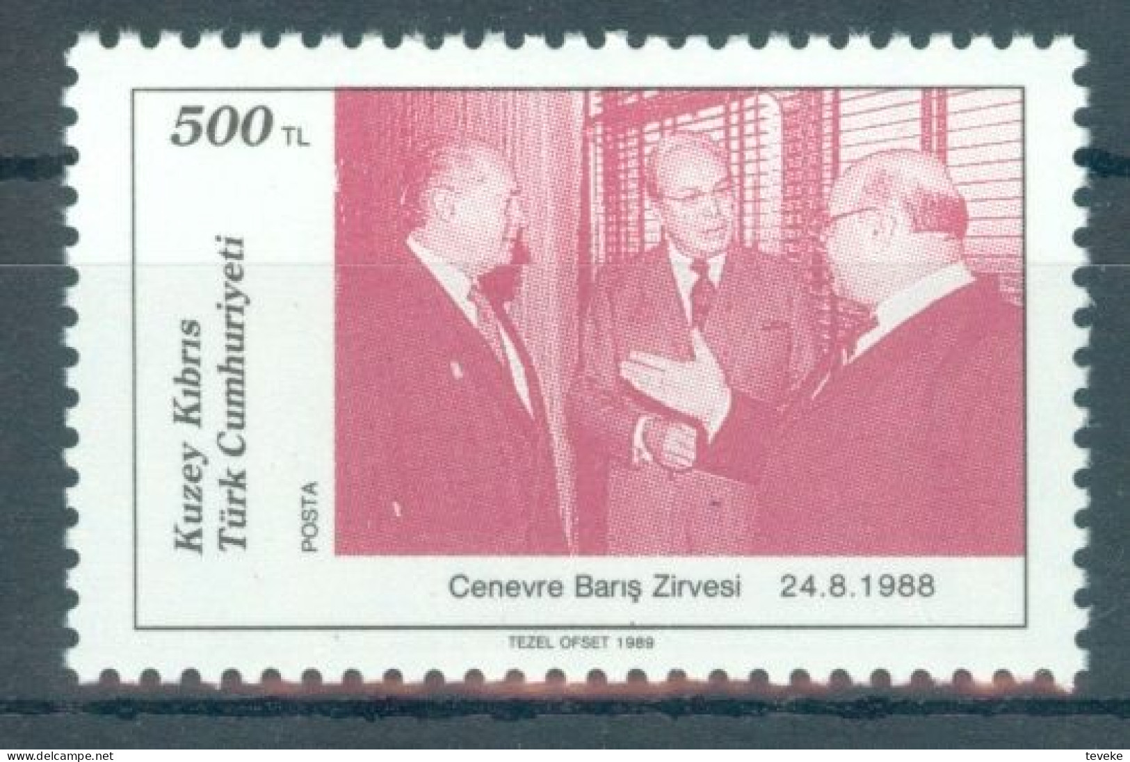 TURKISH CYPRUS 1989 - Michel Nr. 251 - MNH ** - Geneva Peace Conference For Cyprus - Ungebraucht