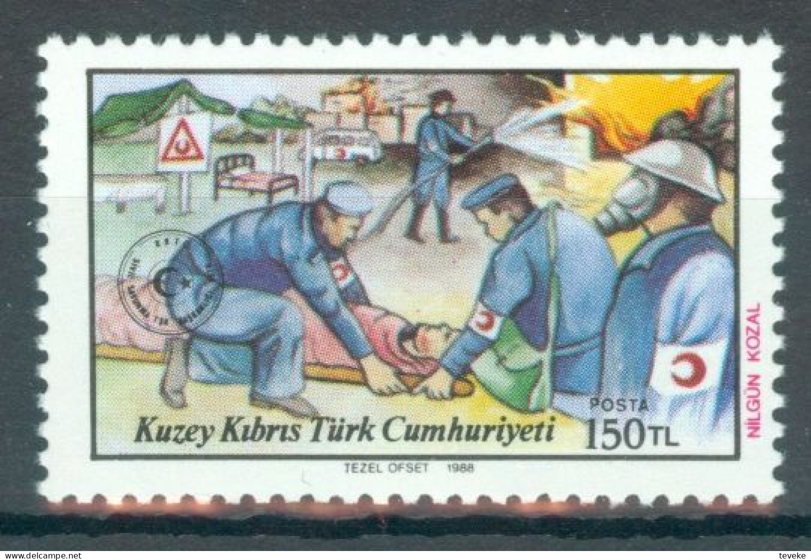 TURKISH CYPRUS 1988 - Michel Nr. 231 - MNH ** - Civil Defence Service - Ungebraucht