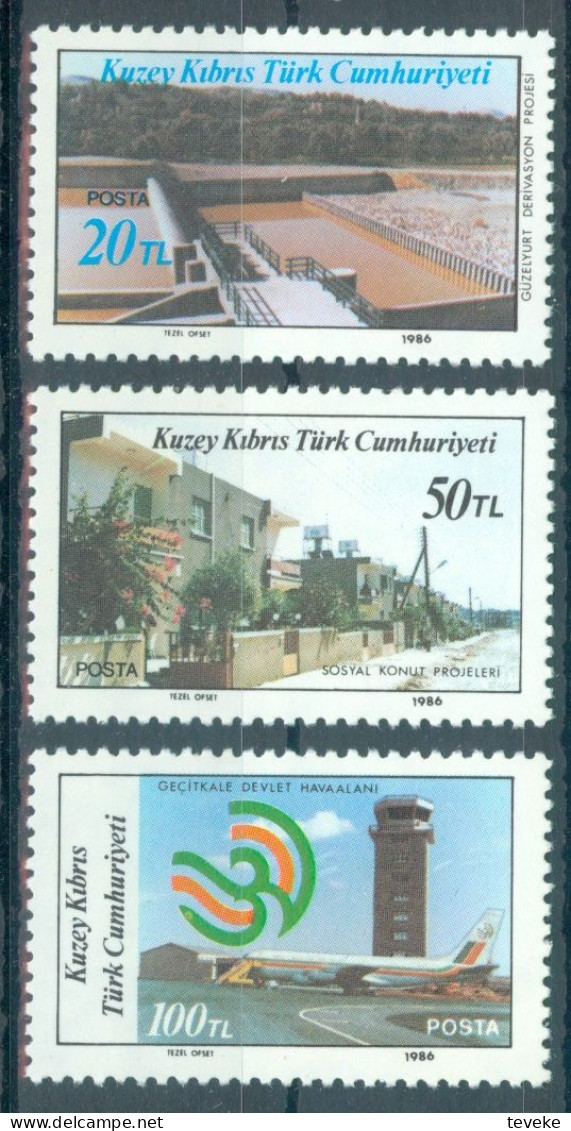 TURKISH CYPRUS 1986 - Michel Nr. 192/194 - MNH ** - Development Projects - Neufs