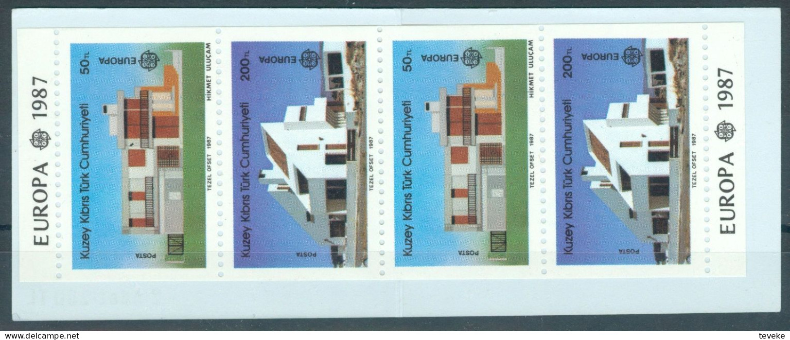 TURKISH CYPRUS 1987 - Michel Nr. MH1 - MNH ** - EUROPA/CEPT - Modern Architecture - Unused Stamps
