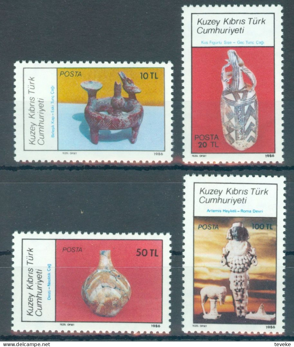 TURKISH CYPRUS 1986 - Michel Nr. 184/187 - MNH ** - Archaeological Finds - Unused Stamps
