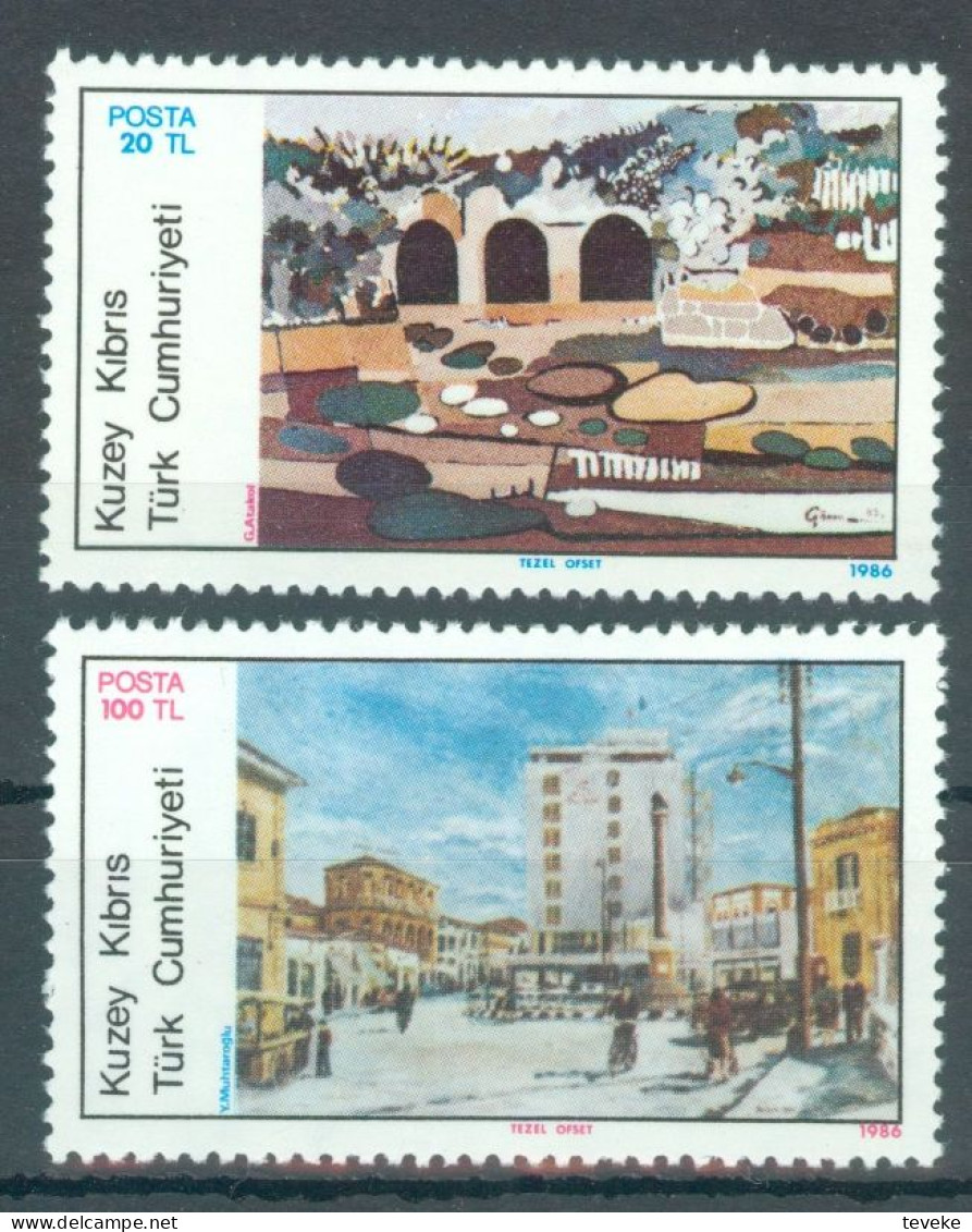 TURKISH CYPRUS 1986 - Michel Nr. 181/182 - MNH ** - Art - Paintings - Neufs