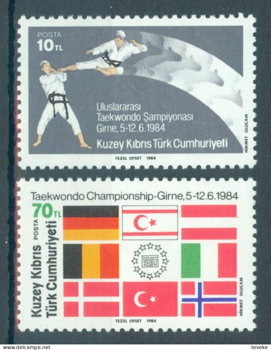 TURKISH CYPRUS 1984 - Michel Nr. 156/157 - MNH ** - Sport - European Taekwondo Championships - Unused Stamps