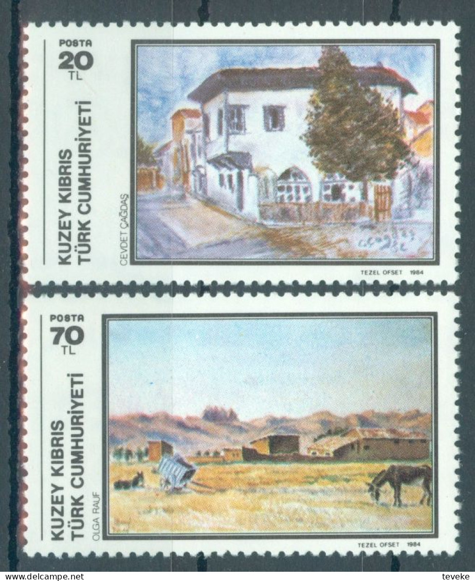 TURKISH CYPRUS 1984 - Michel Nr. 151/152 - MNH ** - Art - Paintings - Unused Stamps