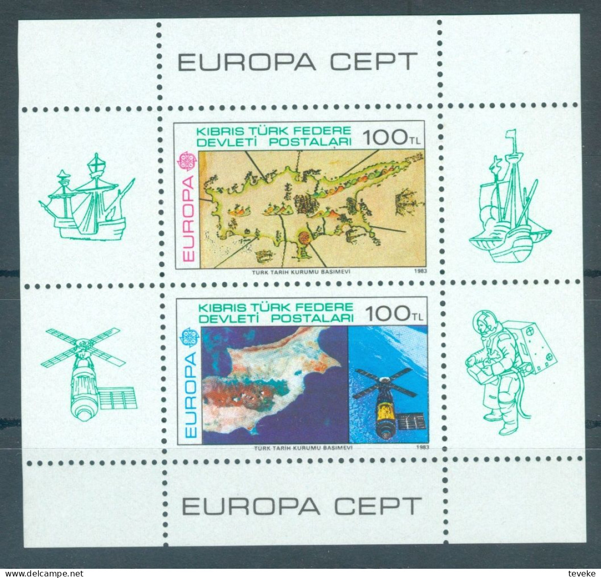 TURKISH CYPRUS 1983 - Michel Nr. BL4 - MNH ** - EUROPA/CEPT - Great Works Of The Human Spirit - Neufs