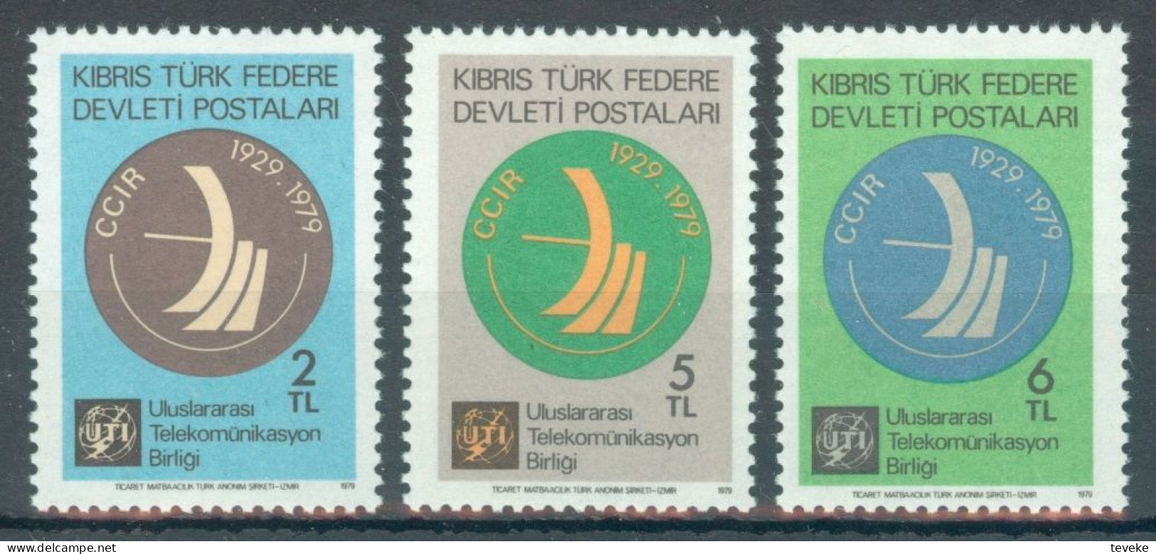 TURKISH CYPRUS 1979 - Michel Nr. 74/76 - MNH ** - ITU / CCIR - Radio Service - Nuovi