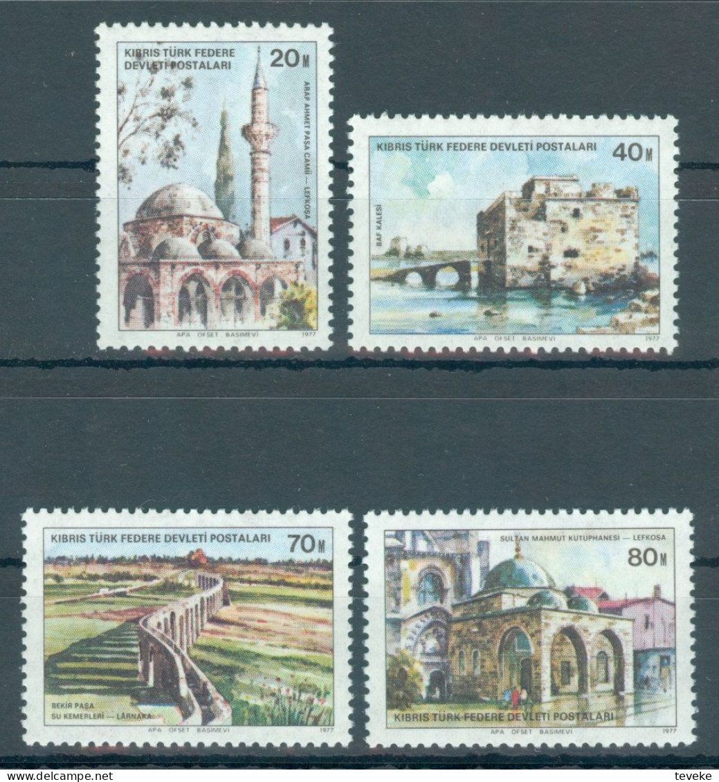 TURKISH CYPRUS 1977 - Michel Nr. 46/49 - MNH ** - Turkish Historical Monuments In Cyprus - Unused Stamps