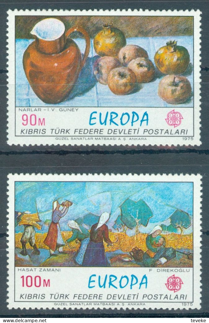 TURKISH CYPRUS 1975 - Michel Nr. 23/24 - MNH ** - Art / Paintings - Unused Stamps