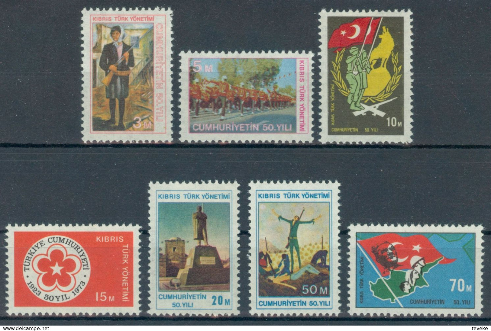 TURKISH CYPRUS 1974 - Michel Nr. 1/7 - MNH ** - YEARSET - Unused Stamps
