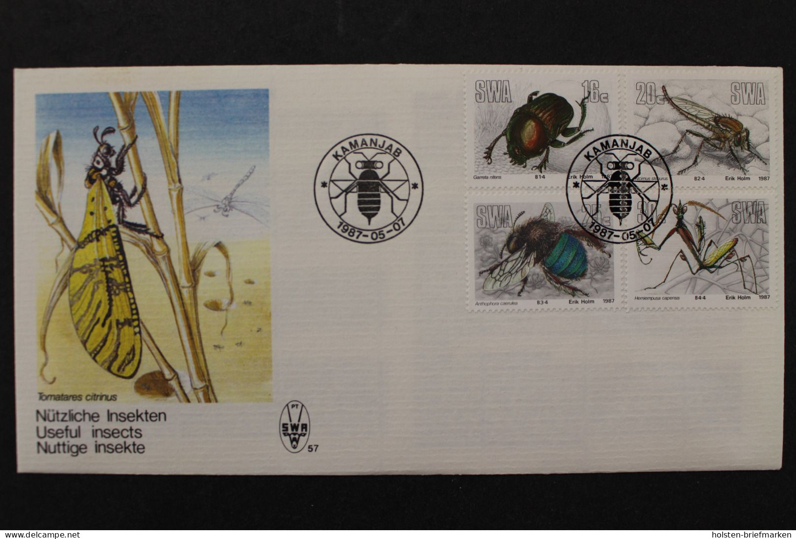 Südwestafrika, MiNr. 605-608, FDC - Namibië (1990- ...)