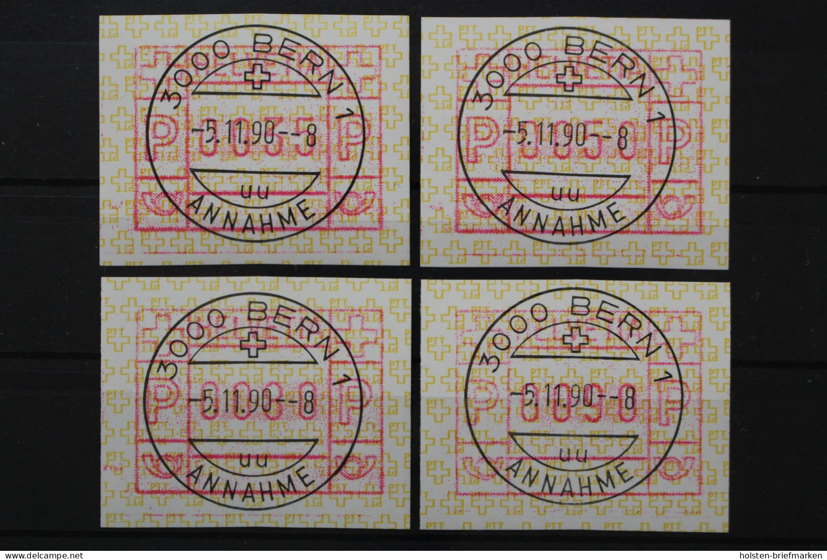 Schweiz Automaten, MiNr. 4 (35,50,80+90), Gestempelt - Automatenzegels