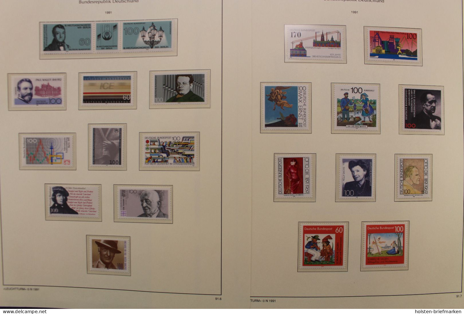 Deutschland 1955-2000, postfrische Sammlung in Leuchtturm-Vordrucken