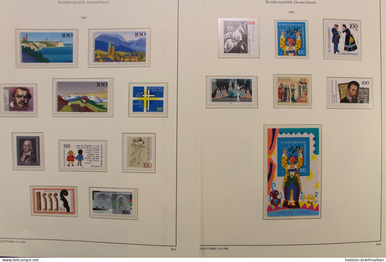 Deutschland 1955-2000, postfrische Sammlung in Leuchtturm-Vordrucken