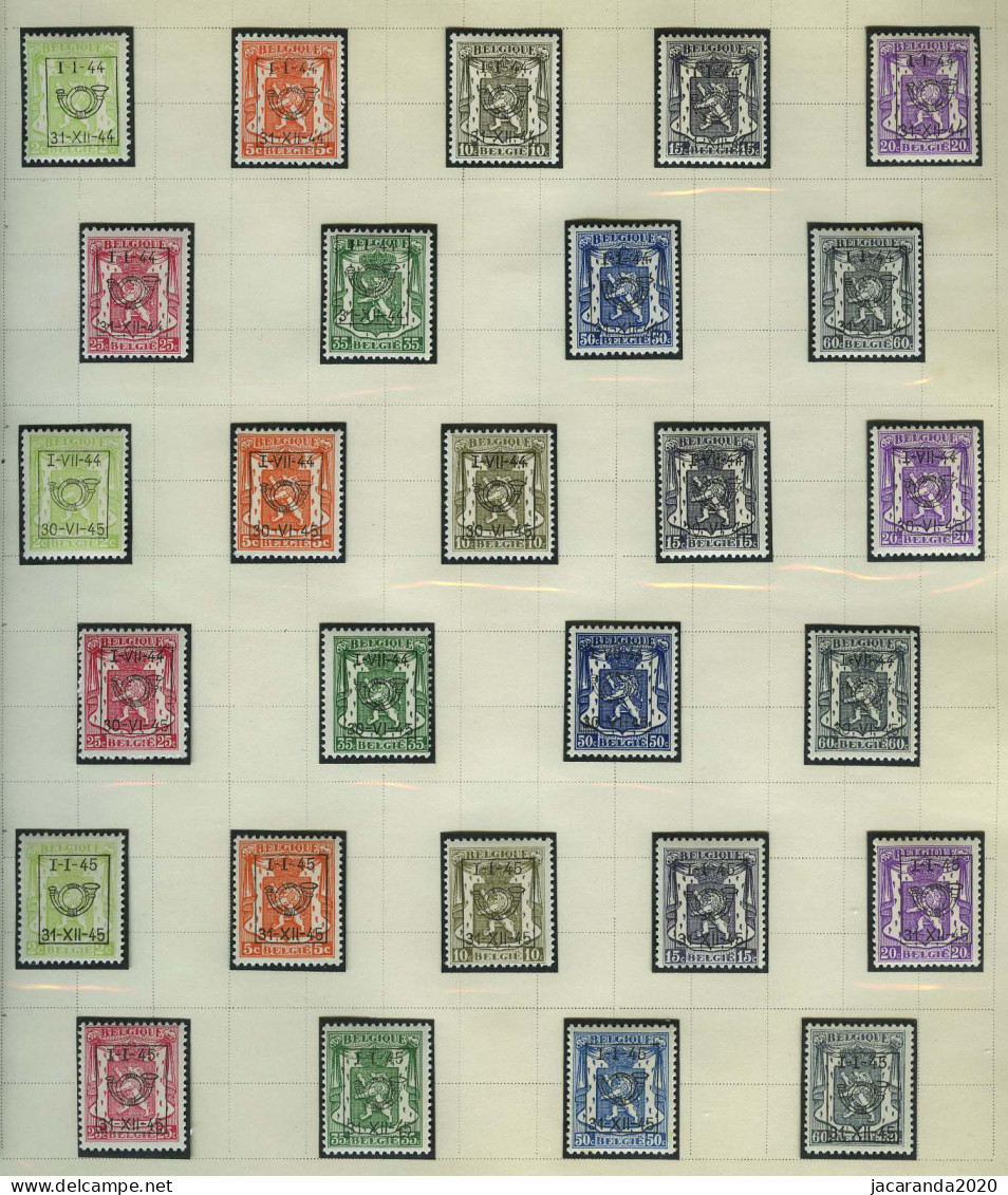 België PRE511/537 * - Reeks 26 + 27 + 28 - MH - Typografisch 1936-51 (Klein Staatswapen)