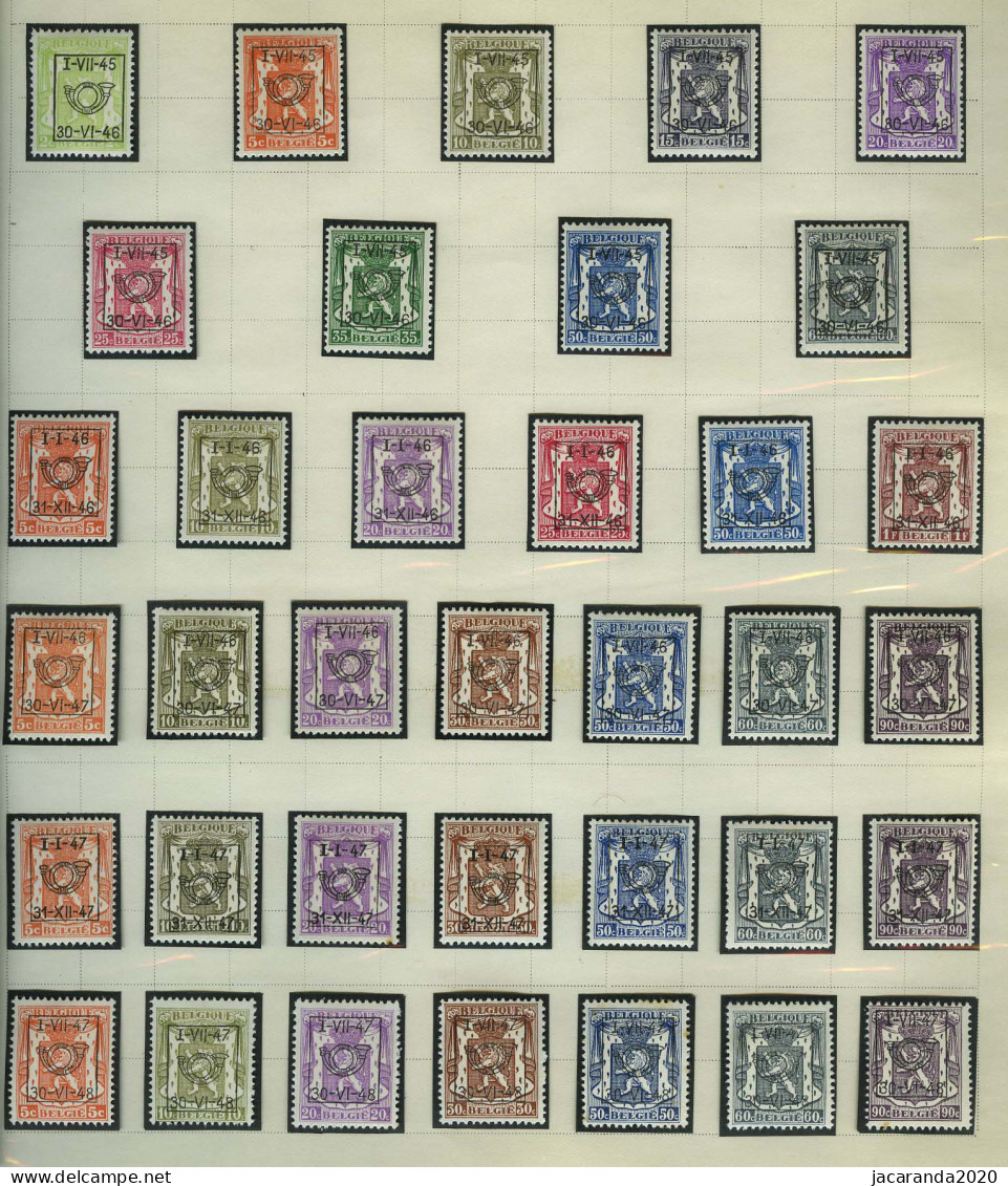 België PRE538/573 * - Reeks 29 + 30 +31 + 32 + 33 - MH - Typografisch 1936-51 (Klein Staatswapen)