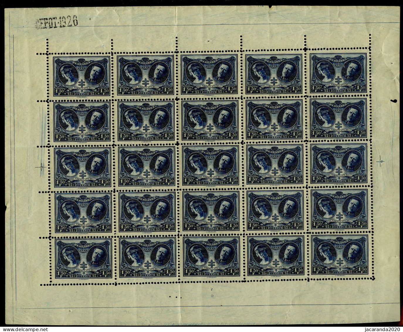 België F243 - Tuberculosebestrijding - Velletje Van 25 - ...-1930