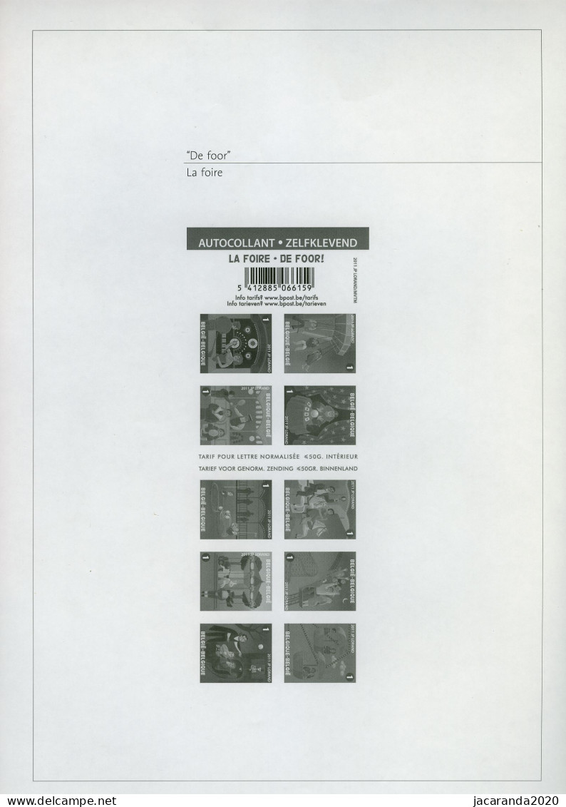 België B121 MV - De Foor - La Foire - 2011 - Opl.: 60 Ex - Zeldzaam - Rare - Feuillets Ministériels [MV/FM]