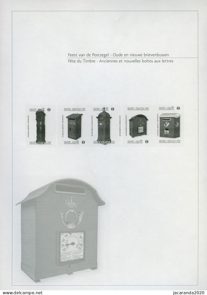 België 4130/34 MV - Oude En Niuwe Brievenbussen  - Boîtes Aux Lettres - 2011 - Opl.: 60 Ex - Zeldzaam - Rare - Folletos Ministeriales [MV/FM]