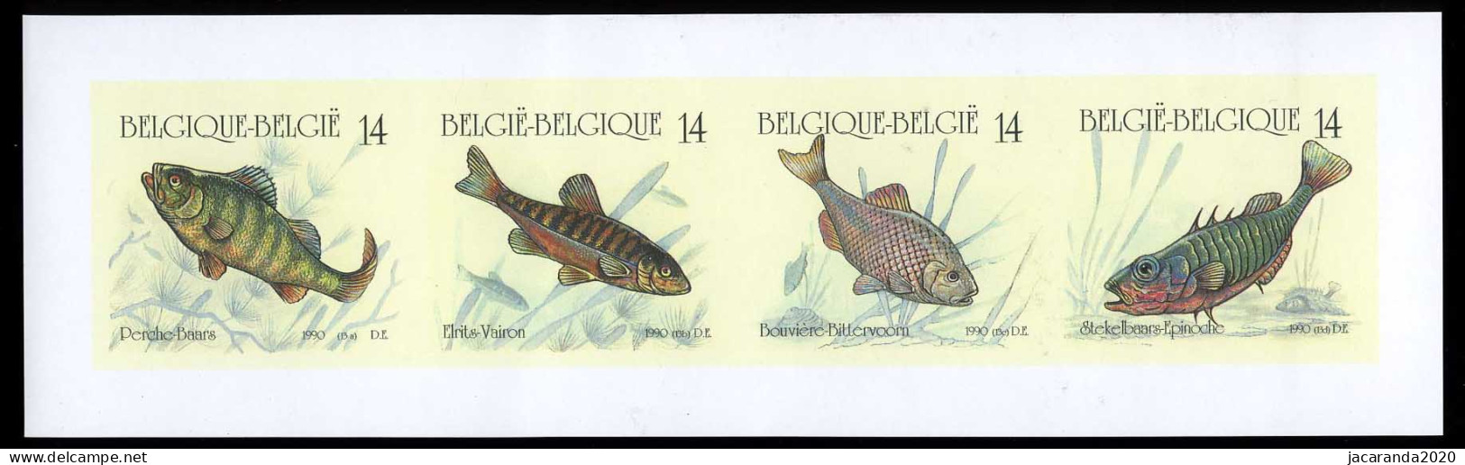 België B20 ON - Postzegelboekje - Natuur - Vissen - Poissons - Ongetand - Non Dentelé - 1981-2000
