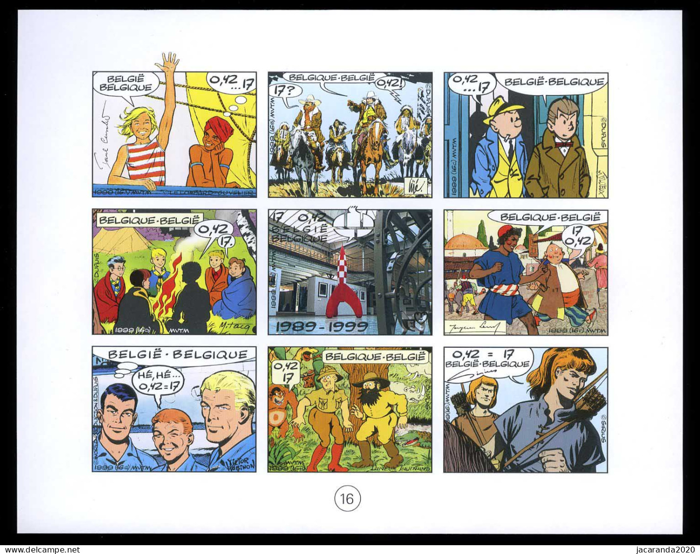 België BL81 ON - Jeugdfilatelie - Strips - BD - Kuifje Raket - Tintin Fusée - Corentin - Buck Danny - Ongetand - SUP - 1981-2000