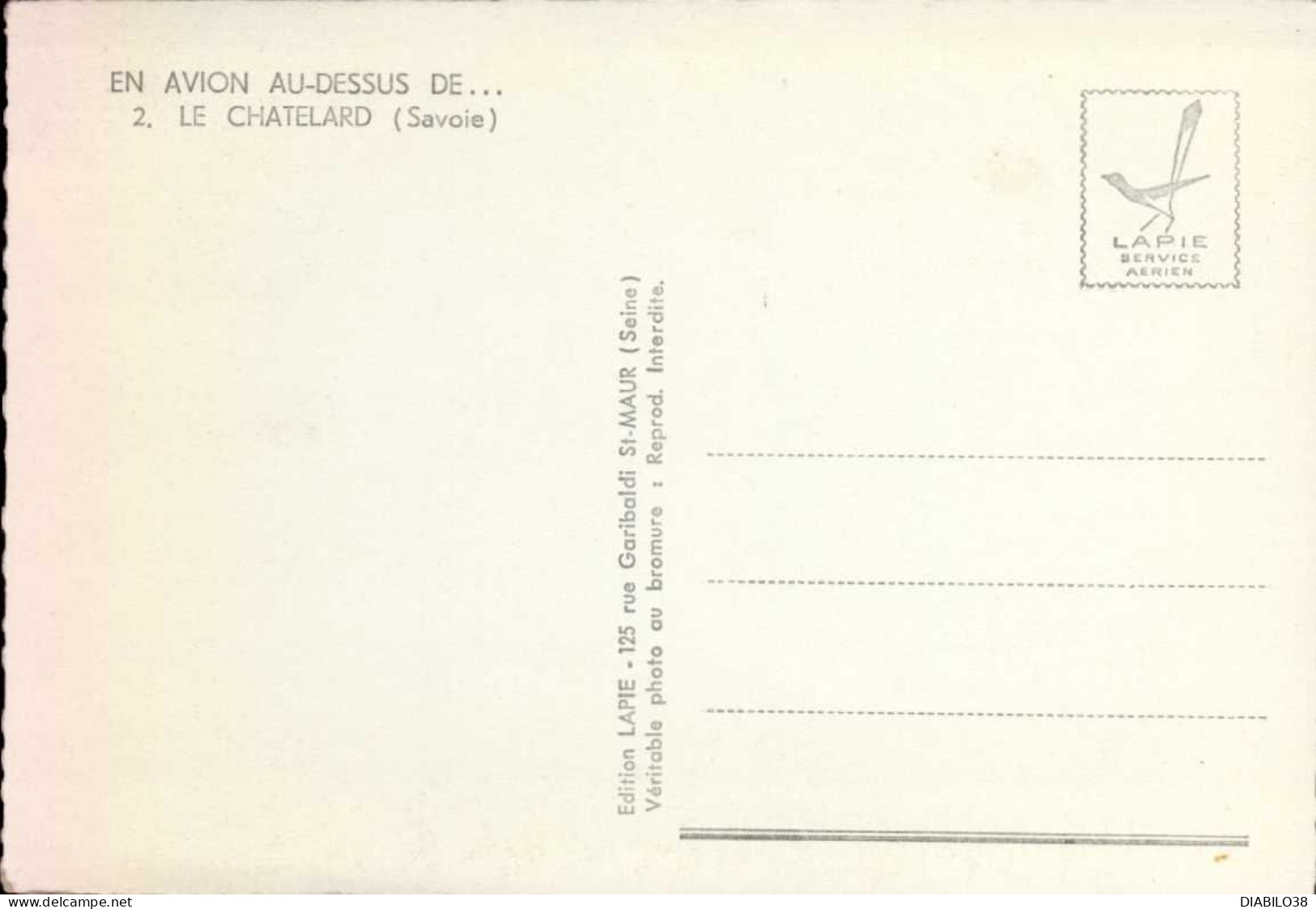 LE CHATELARD     ( SAVOIE )  EN AVION AU-DESSUS DE  . . . - Le Chatelard