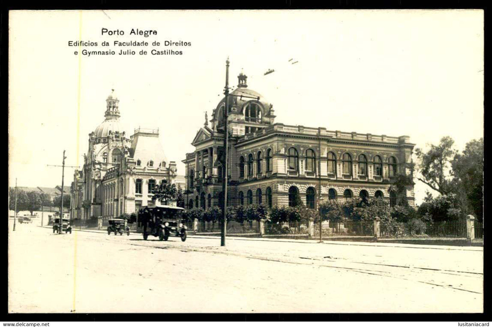 PORTO ALEGRE - Edificios Da Faculdade De Direitos E Gymnasio Julio De Castilhos. Carte Postale - Porto Alegre