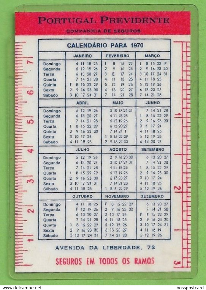 Lisboa - Calendário De 1970 Da Companhia De Seguros Portugal Previdente - Big : 1961-70