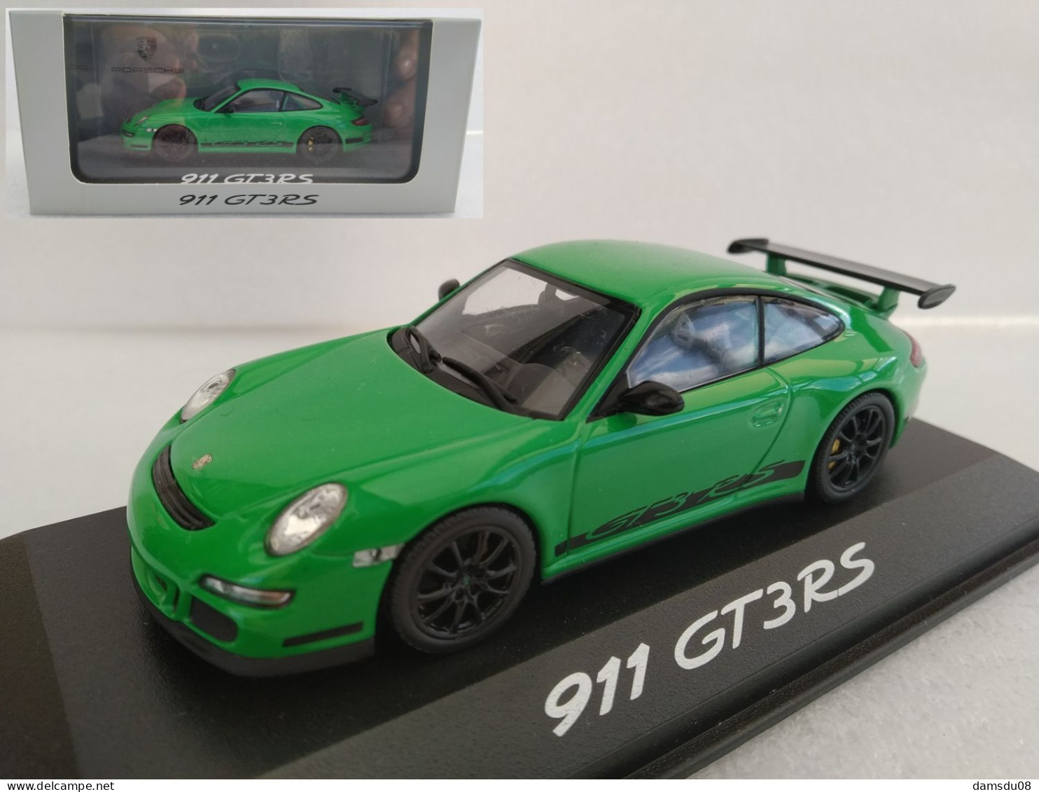 Minichamps Porsche 911 GT3 RS Vert  Echelle 1/43 En Boite Vitrine Et Surboite Carton - Minichamps