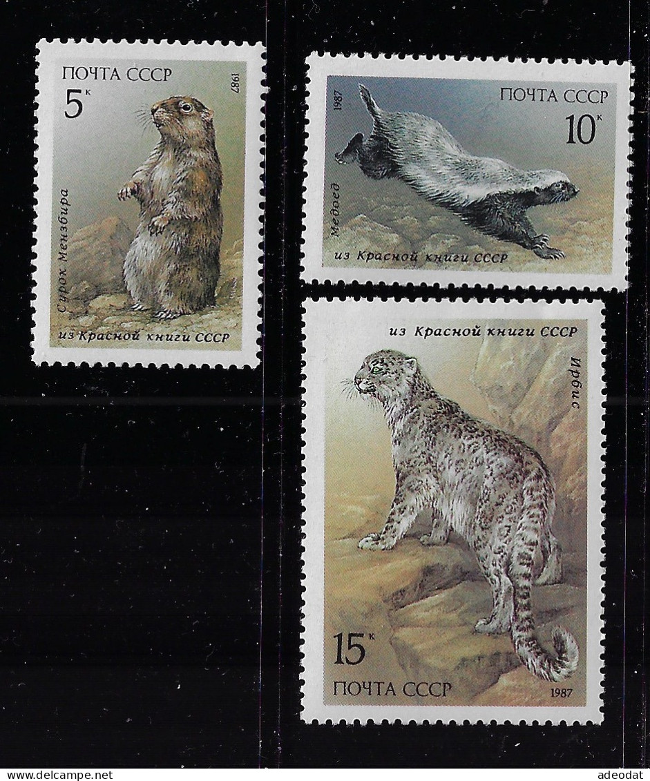 RUSSIA 1987 SCOTT #5554-5556   MNH - Unused Stamps