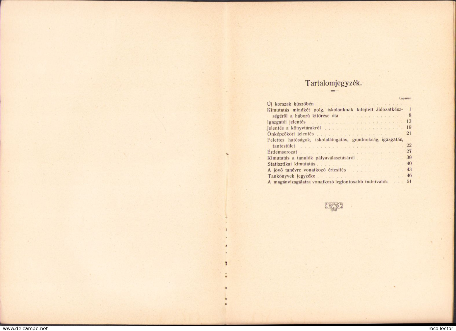 A Karánsebesi M. Kir. állami Polgári Fiú és Leányiskola értésitője Az 1915-1916 Tanévről C1217 - Libros Antiguos Y De Colección