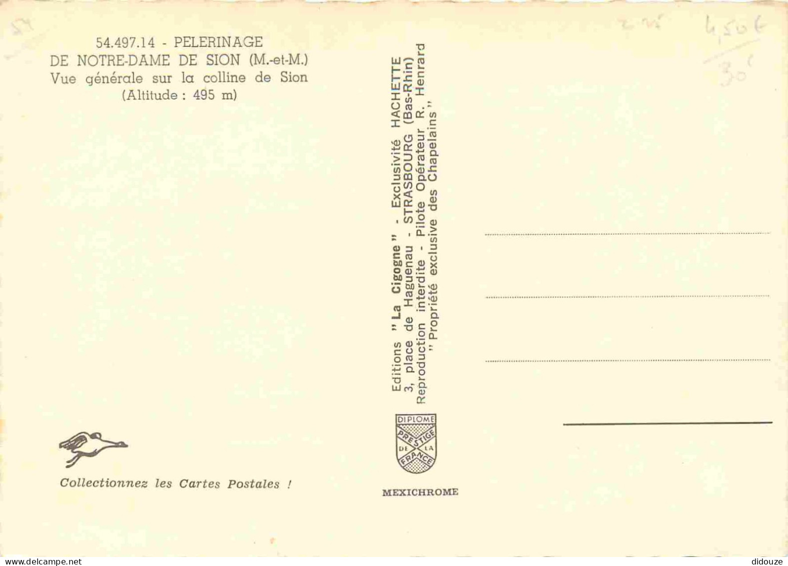 54 - Vezelise - Pèlerinage De Notre Dame De Sion - Colline De Sion - Vue Aérienne - Carte Dentelée - CPSM Grand Format - - Vezelise