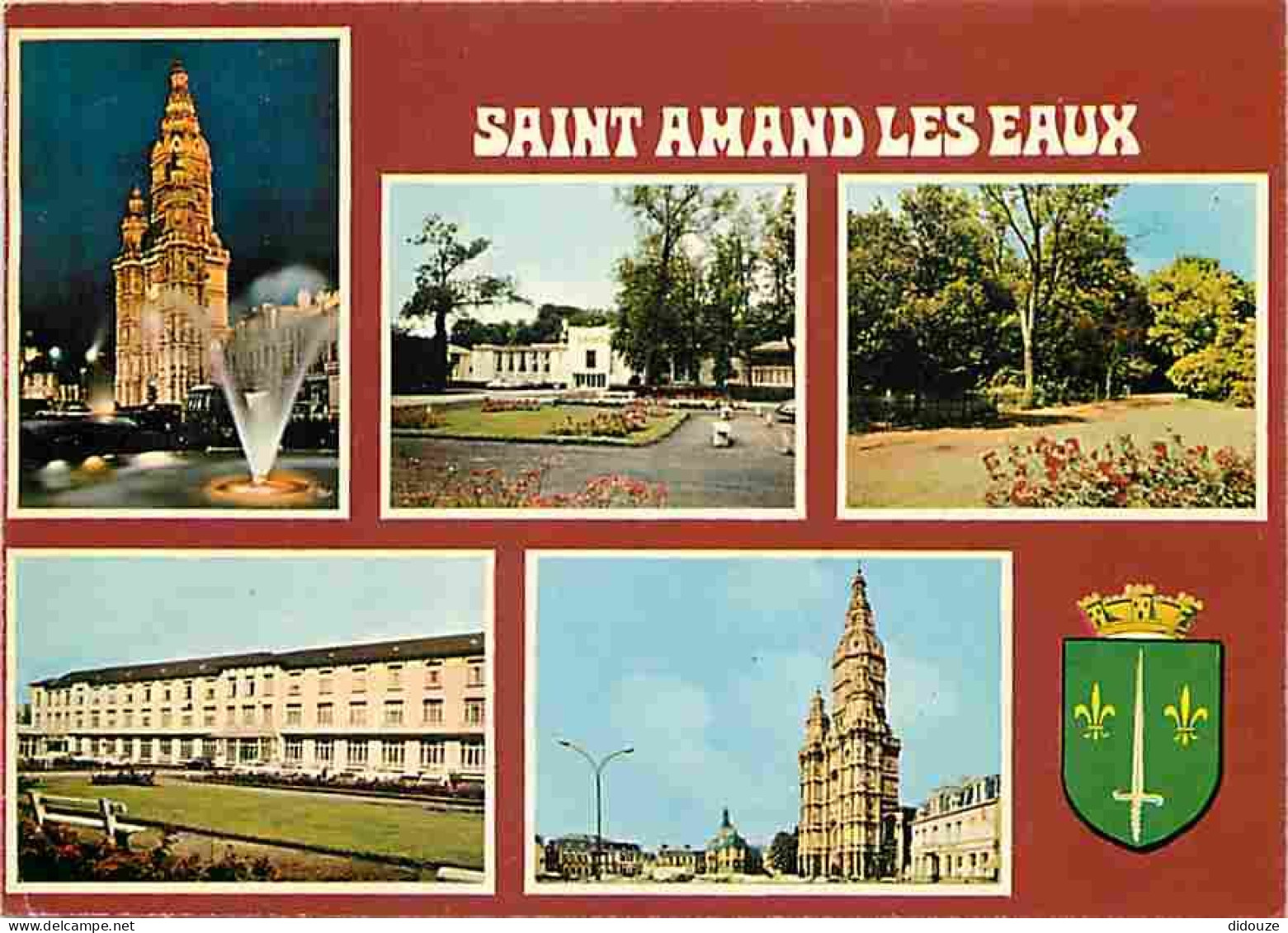 59 - Saint Amand Les Eaux - Multivues - Automobiles - Blasons - CPM - Voir Scans Recto-Verso - Saint Amand Les Eaux