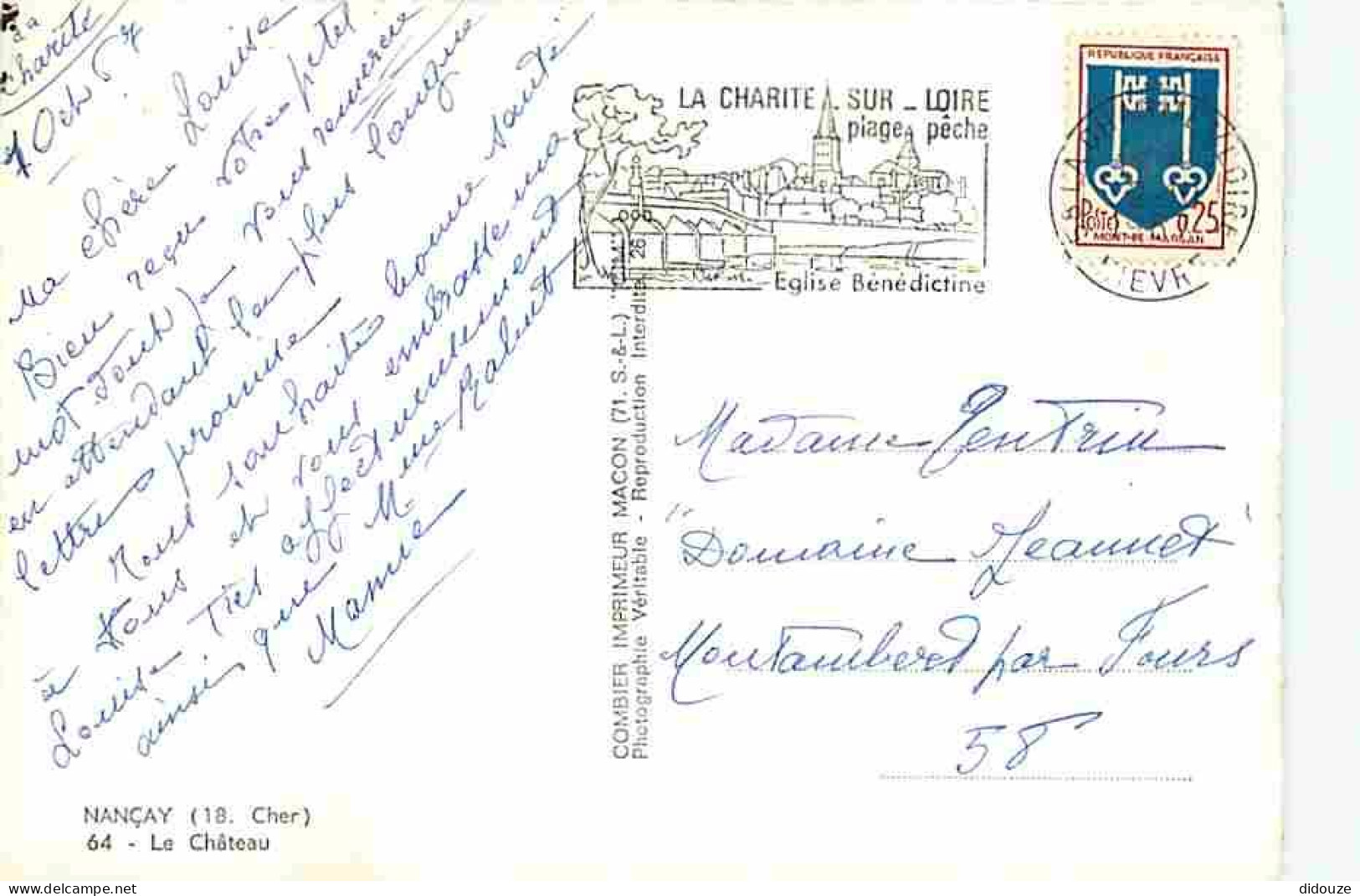 18 - Nançay - Le Château - Flamme Postale De La Charité Sur Loire - CPM - Voir Scans Recto-Verso - Nançay