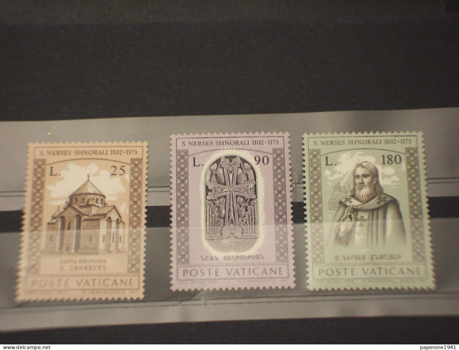 VATICANO - 1973  S. NERSES 3 VALORI  - NUOVO(++) - Unused Stamps