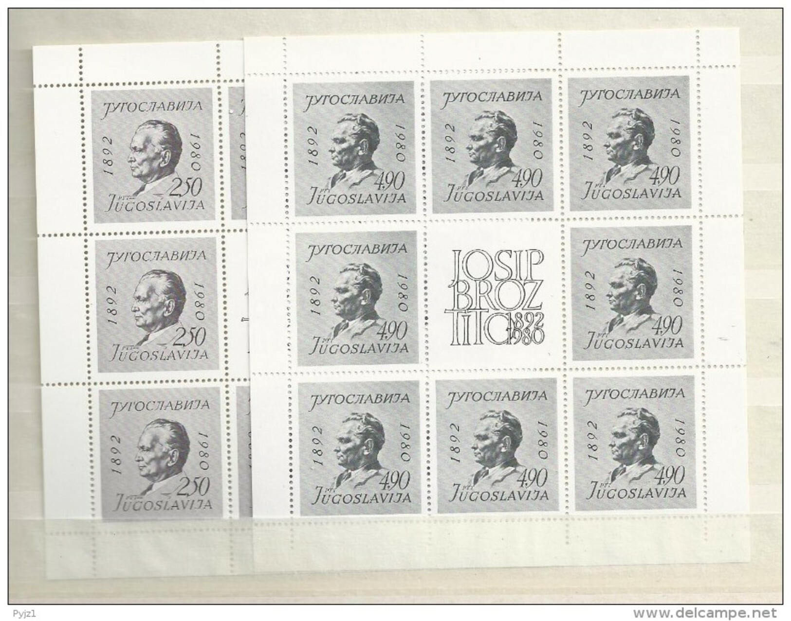 1980 MNH Joegoslavië, Postfris** - Blocks & Sheetlets