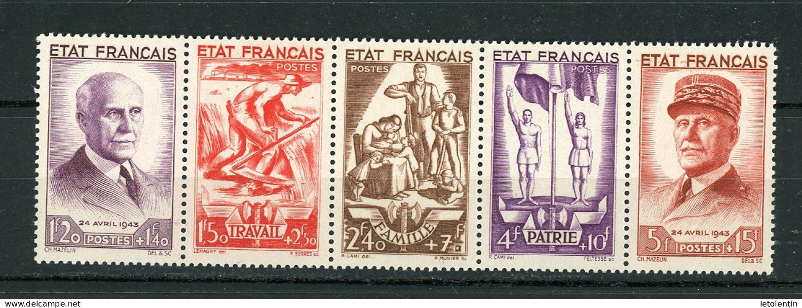 FRANCE -  PÉTAIN - N° Yvert F580A ** - 1941-42 Pétain