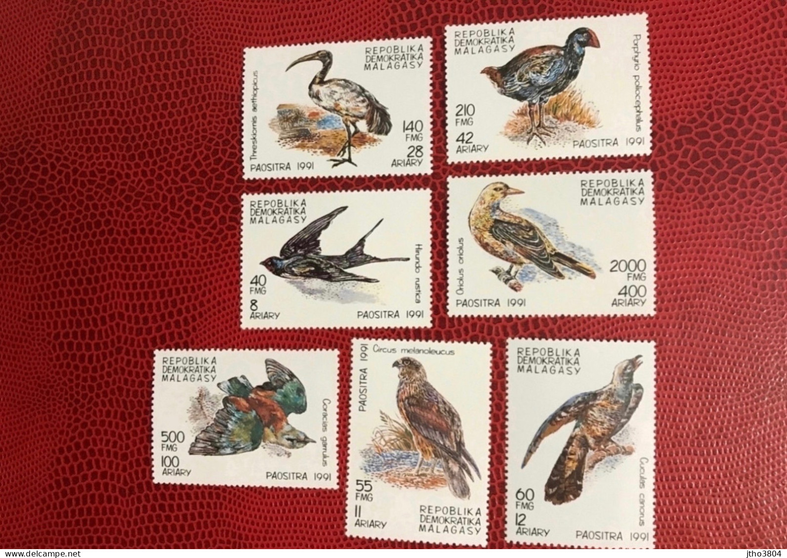 MADAGASCAR 1991 7v Neuf MNH ** YT 1024 / 1030 Pájaro Bird Pássaro Vogel Ucello Oiseau Malagasy Madagaskar - Perroquets & Tropicaux