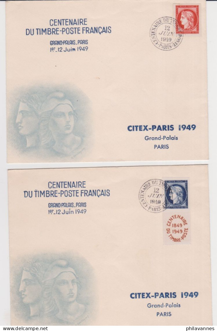 CITEX 1949, N°83 à 833 Sur  4 Enveloppes,  ( SN58/2.2) - ....-1949