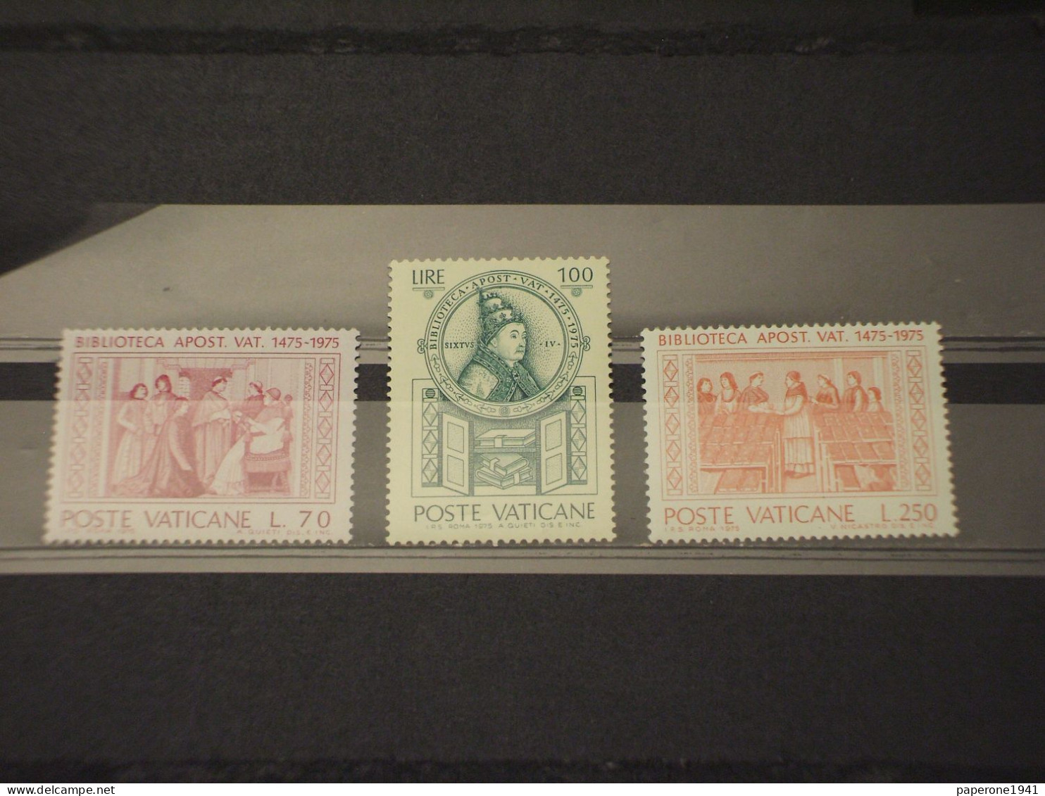 VATICANO - 1975 BIBLIOTECA 3 VALORI  - NUOVO(++) - Unused Stamps