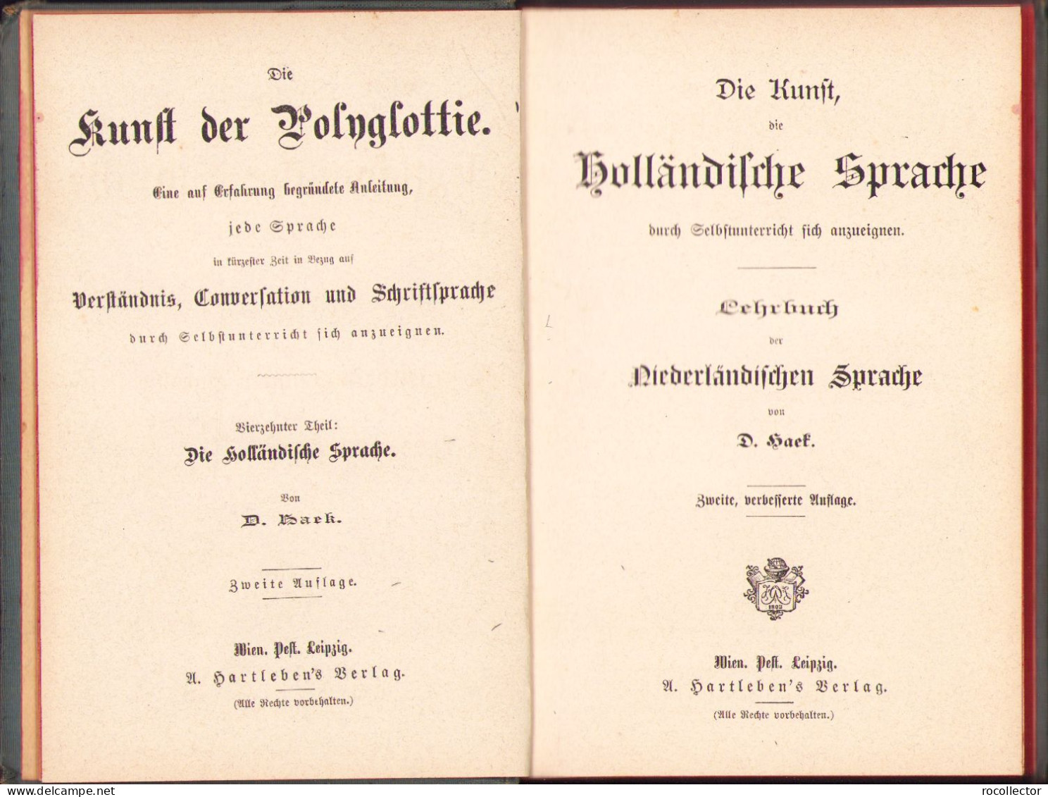 Die Kunst, Die Holländische Sprache Durch Selbstunterricht Sich Anzueignen: Lehrbuch Der Niederländischen Sprache - Old Books