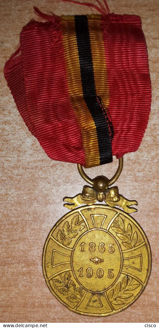 BELGIQUE Médaille Commémorative Du Règne Du Roi L&opold II 1865 - 1905 - Bélgica